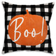 Boo Buffalo Check Throw Pillow