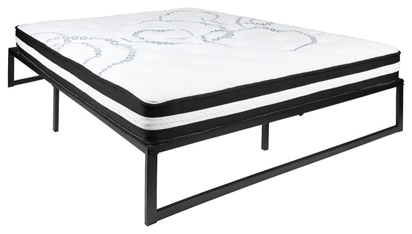 Queen Bed Frame and Mattress Set