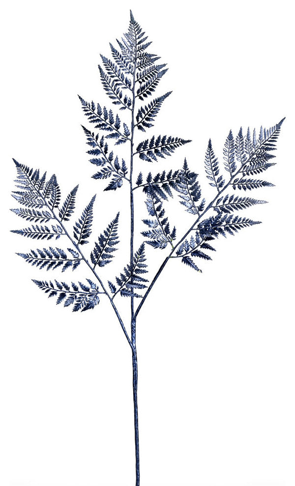 Vickerman Rx192902 42" Blue Shiny Fern Artificial Christmas Spray