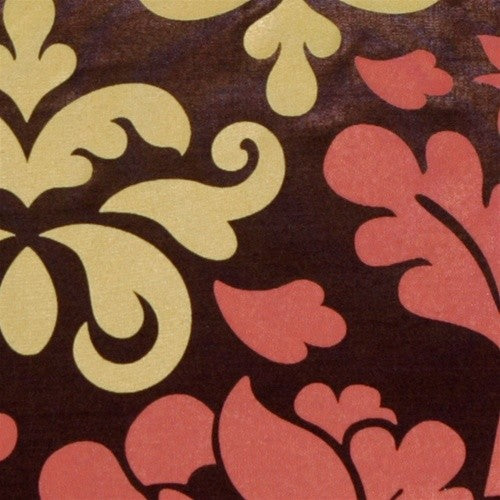 Pillow Decor - Bohemian Damask Brown, Red and Ocher Throw Pillow