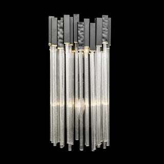 Matrix 2-Lt  Sconce - Matte Black/French Gold