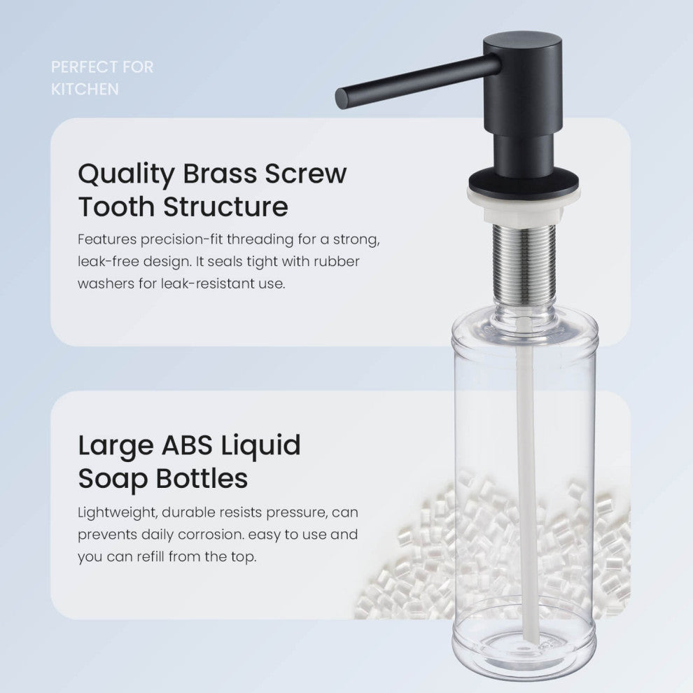 KIBI Kitchen Soap Dispenser KSD100, Matte Black