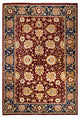 Ottoman, One-of-a-Kind Handmade Area Rug Red, 6' 1" x 9' 2"