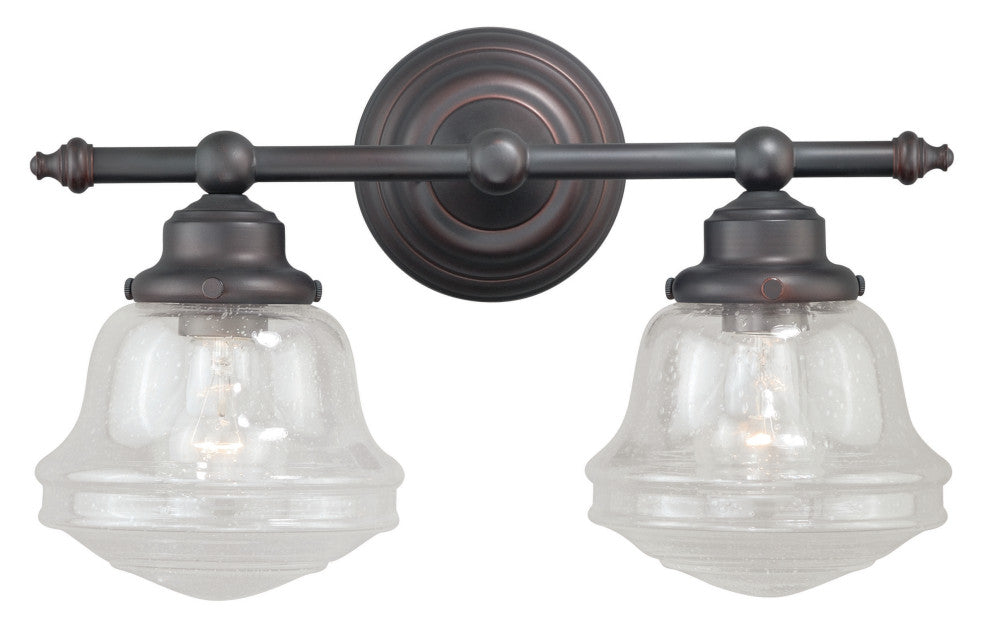Huntley 2L Vanity Clear Glass Oil Rubbed Bronze