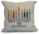 Decorative Holiday Pillow Geometric, White, 16"x16"
