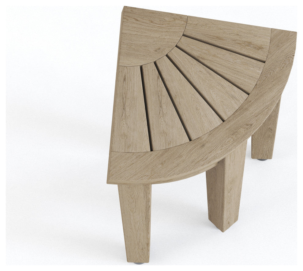 13" Kai-Mist Angled Corner OptiAREA Teak Shaving & Washing Foot Rest