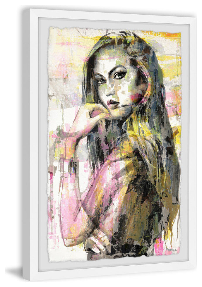 "Girl in Colors" Framed Painting Print, 30"x45"