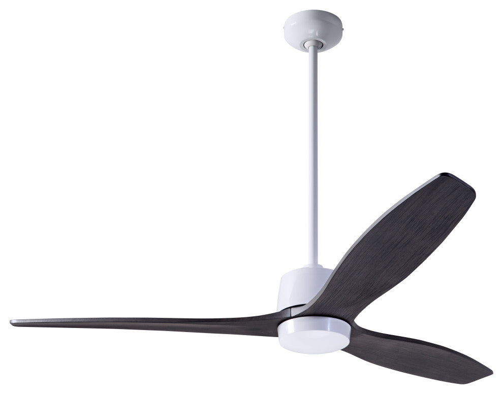 Arbor Fan, Gloss White, 54" Ebony Blades, No Light, Wall/Remote Control