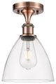 Innovations 516-1C-AC-GBD-752 1 Light Semi-Flush Mount, Antique Copper