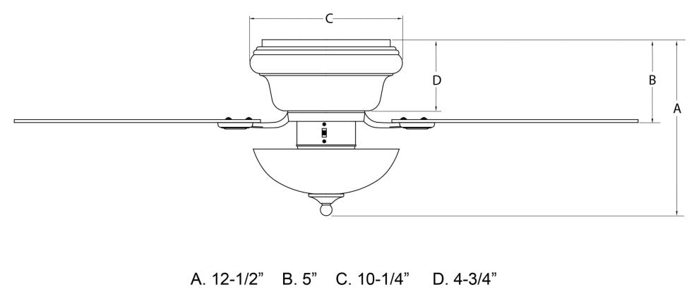 Vaxcel Expo 42" Flushmount Ceiling Fan, Satin Nickel