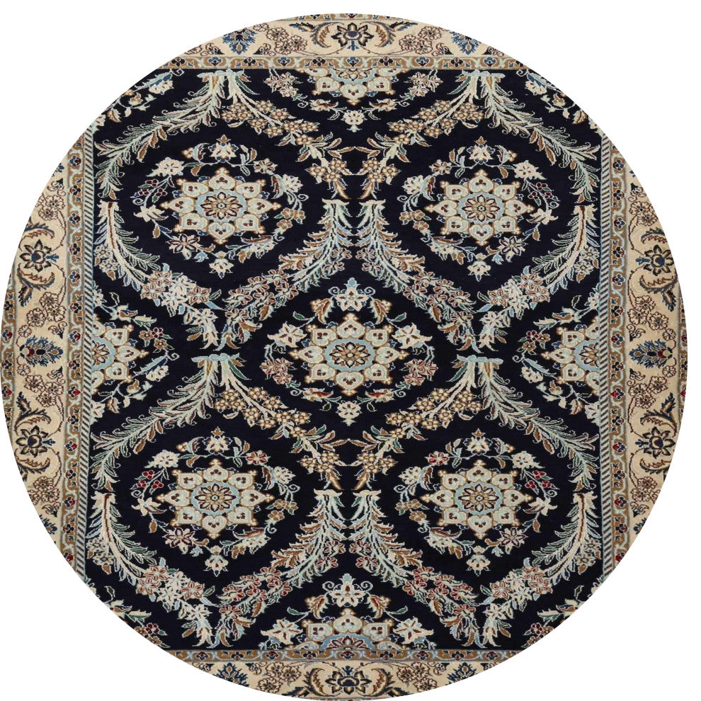 Ahgly Company Indoor Round Traditional Area Rugs, 4' Round