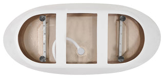 Igor 72" Soaking Bathtub, Glossy White With Brushed Nickel Trim