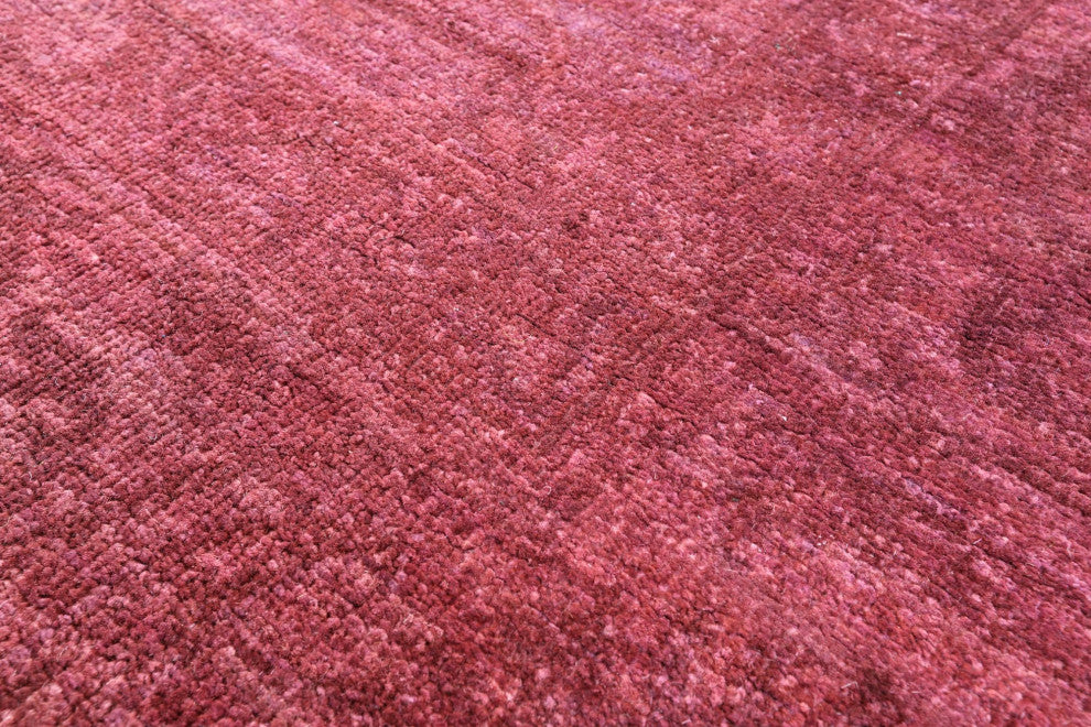 8' 10" X 11' 9" Overdyed Full Pile Handmade Wool Rug - Q12715