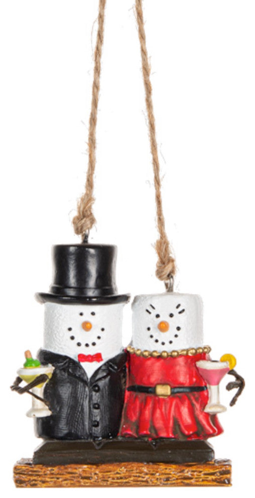 Smores Couple Data Night Christmas Holiday Ornament