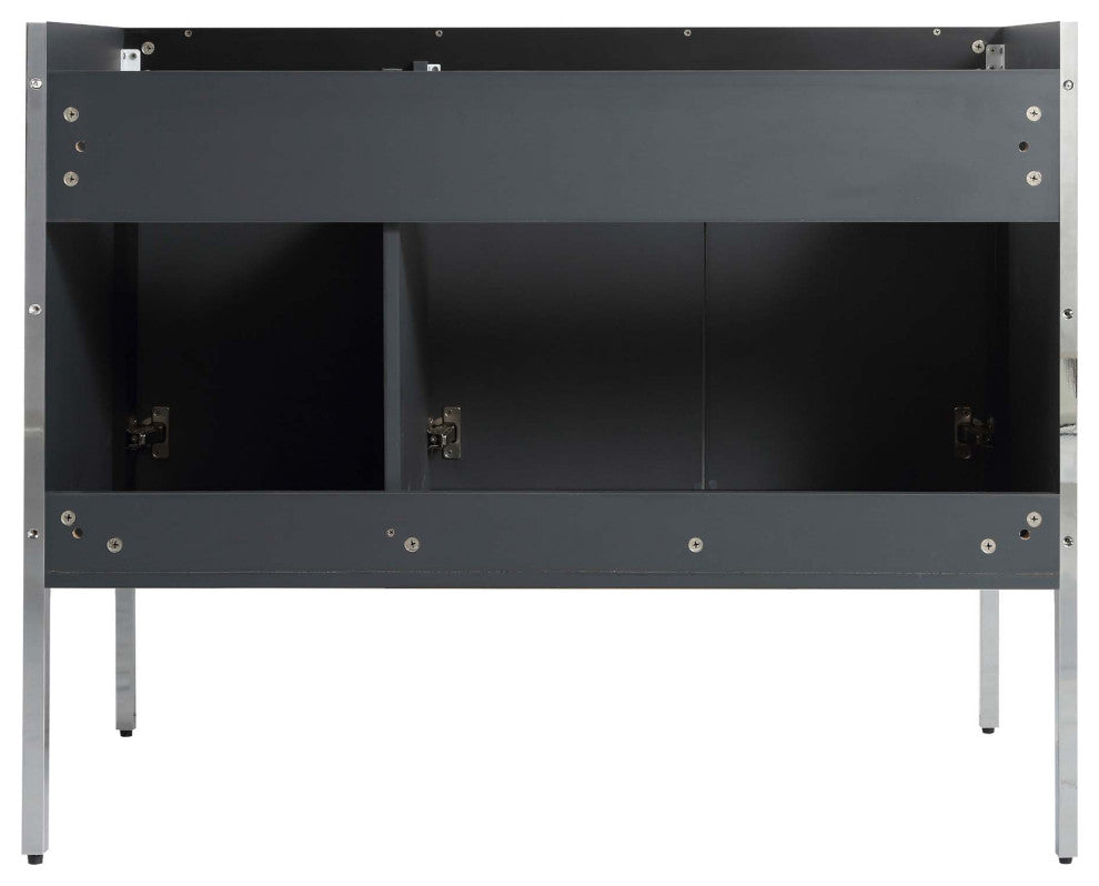 Oakville Bath Vanity, Ceramic Sink, Onix Grey, 42 Inch, Chrome Hardware