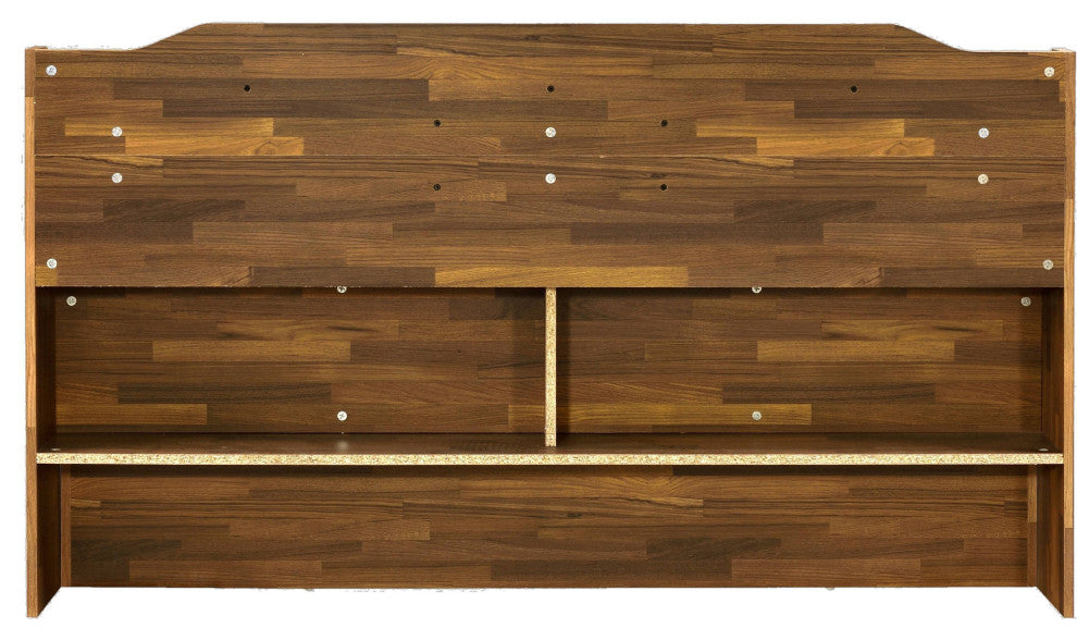 Bd00542Q Queen Bed With Storage, Walnut Finish, Hestia