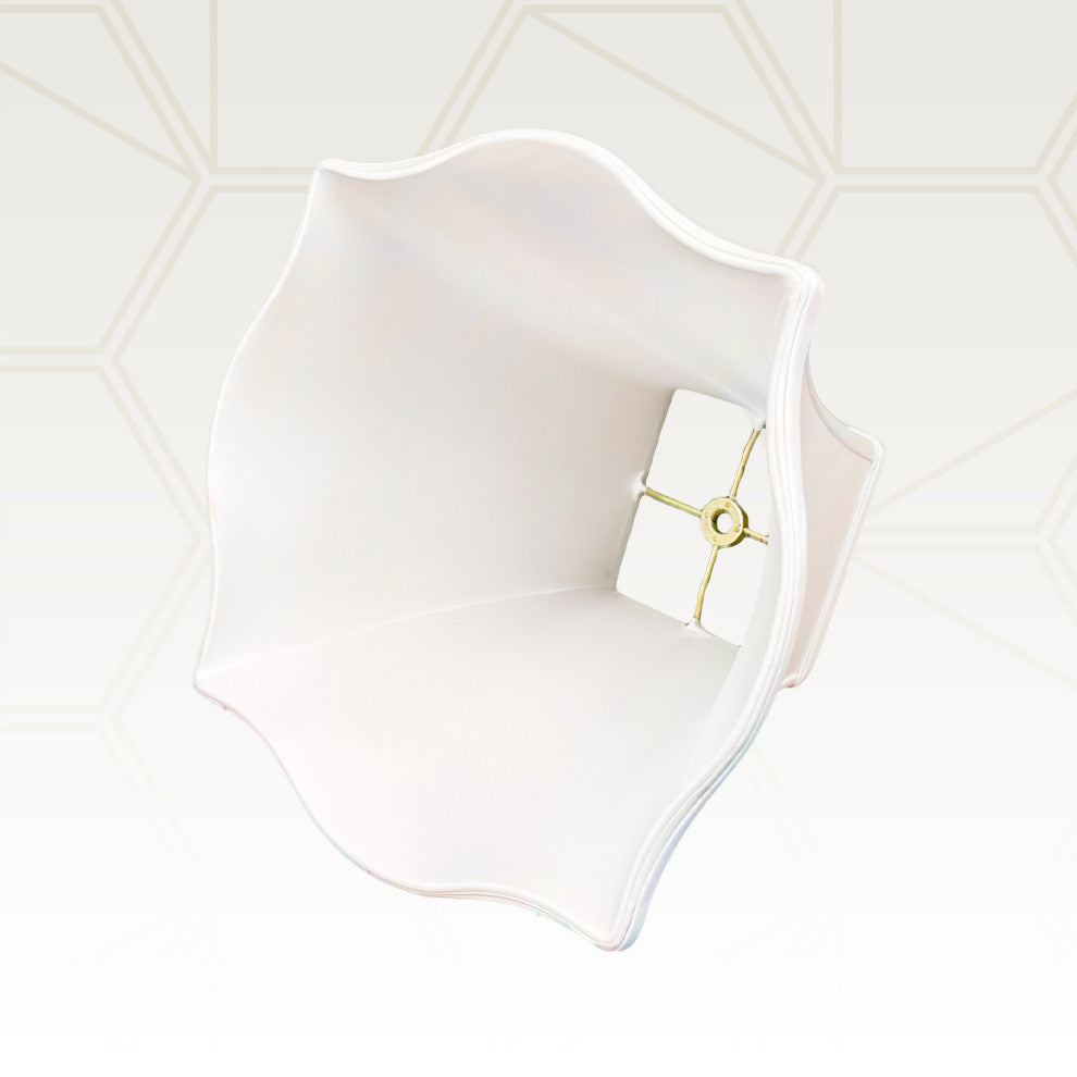 Royal Designs Fancy Square Bell Basic Lamp Shade, White, 7x16x12.75, Set of 2