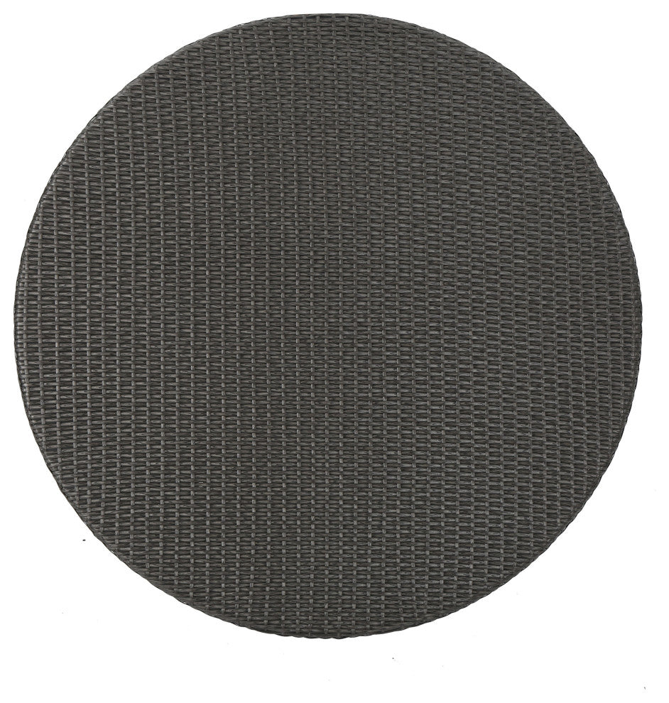 GDF Studio 5-Piece Sol y Luna Outdoor Wicker Dining Set, Gray