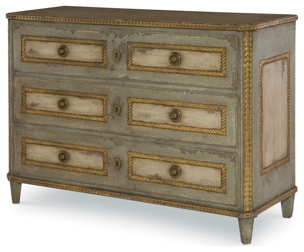 Full view on white background; exterior of chest visible from angle.