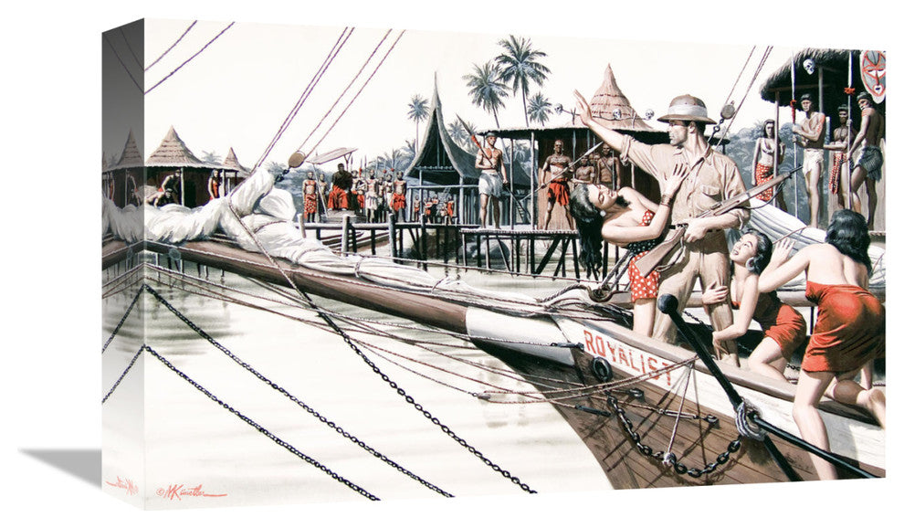 "The White Rajah of Sarawak (Part Two)" Canvas Giclee by Mort Kunstler, 16"x10"