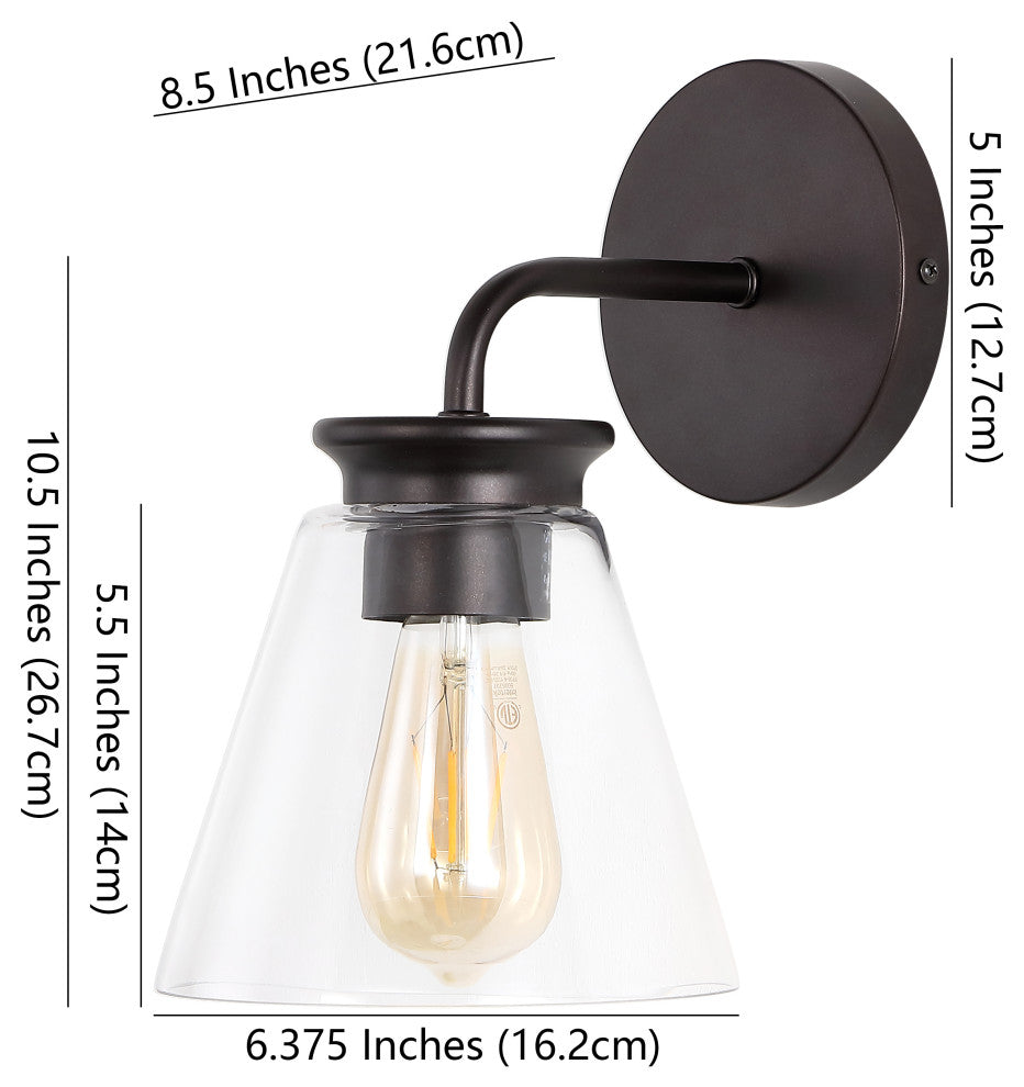Kondo Modern Farmhouse Iron LED Vanity, 1-Light