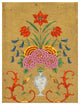 "An Elaborate Vase and Floral Design on Gold Ground" Paper Art, 24"x32"