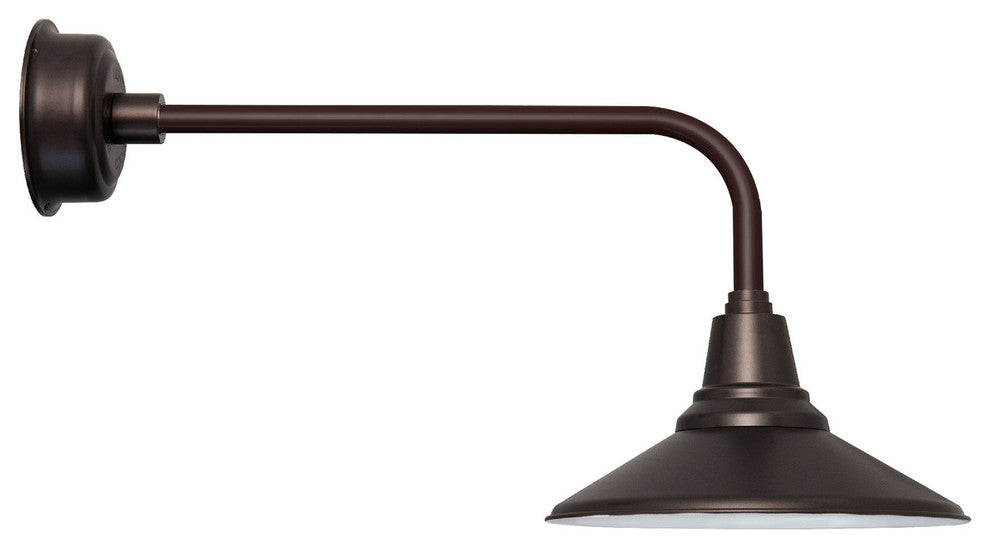 12" Calla LED Gooseneck Light With Traditional Arm, Mahogany Bronze