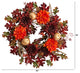 24" Fall Dahlia, Golden Apple, Oak Leaf and Berries Autumn Artificial Wreath