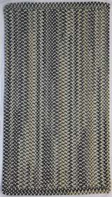 Sherwood Braided Oval Rug, Smoke, 2'x8' Runner