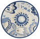 8 Round Blue and Gray Indoor Outdoor Area Rug