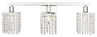 Chrome Finish And Clear Crystals 3-Light Wall Sconce