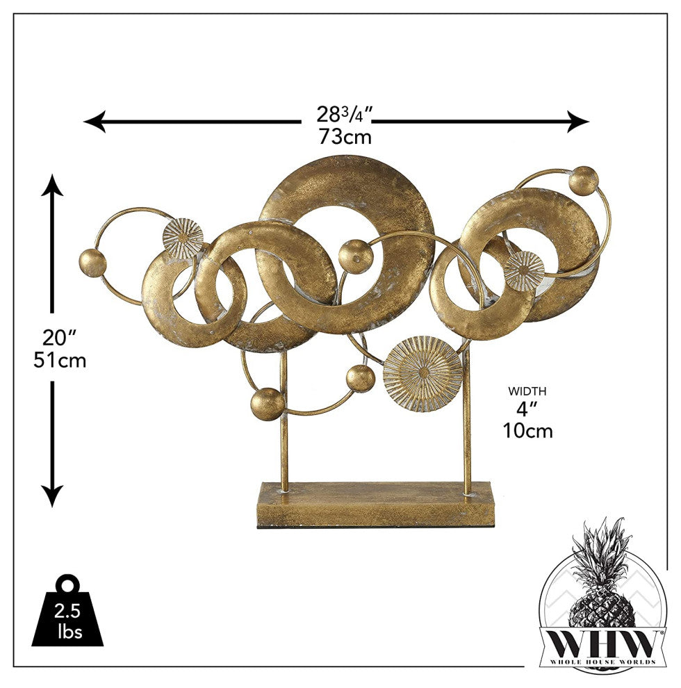 Welded Arc and Rings Sculpture