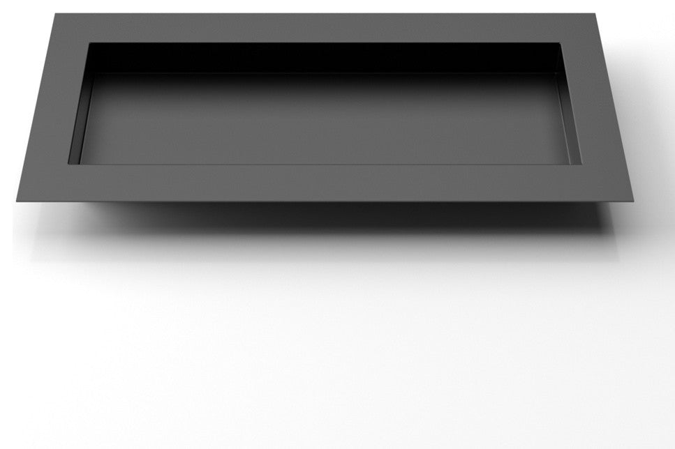 Geo Flat Planter, Black