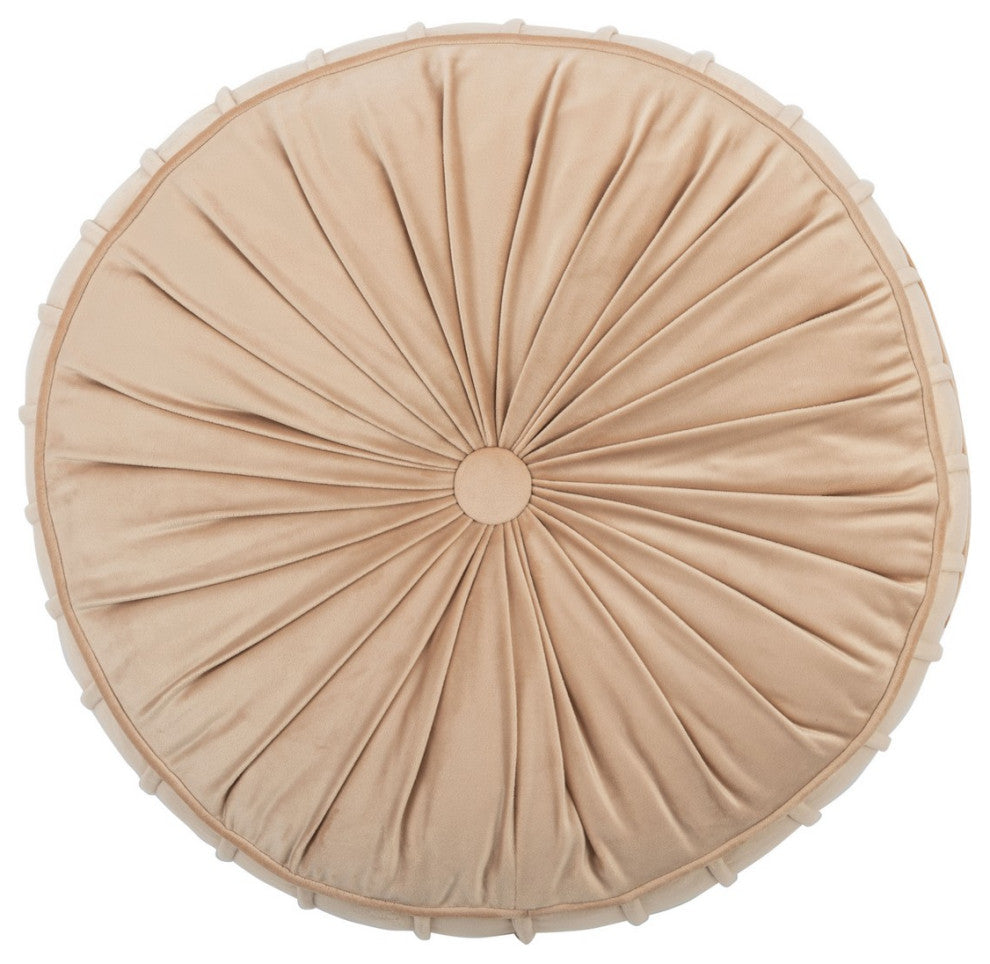 Safavieh Clary Floor Pillow Champagne 18" X 18"
