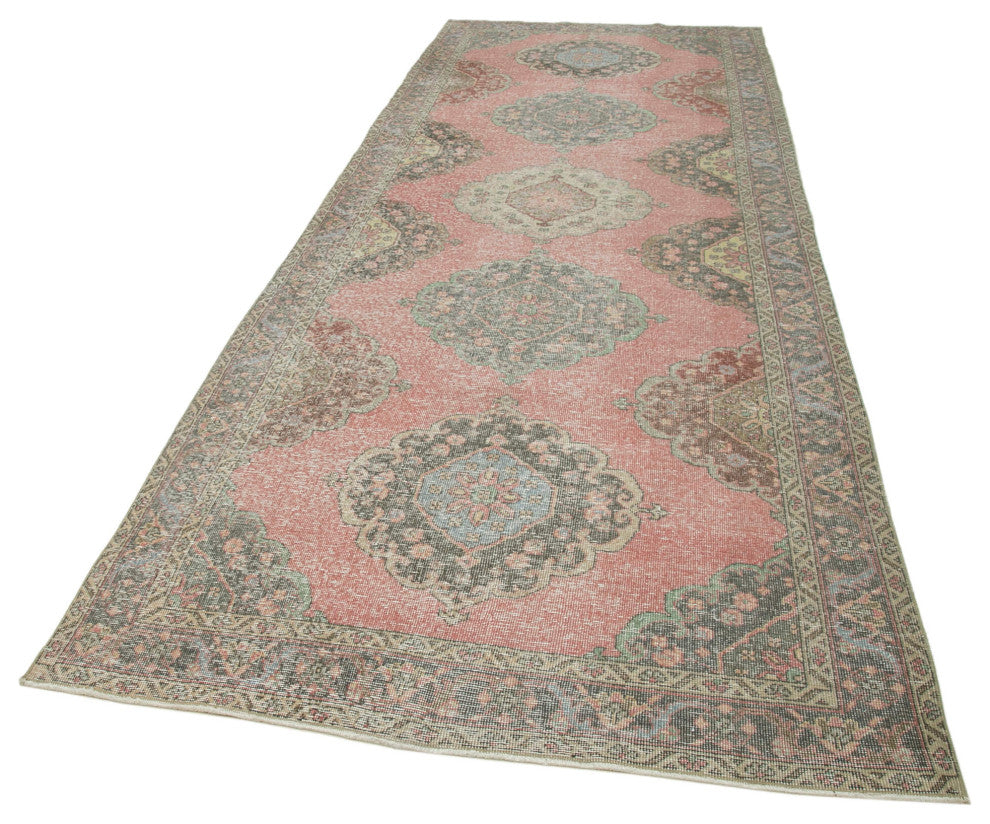 Rug N Carpet - Handwoven Oriental 4' 10" x 13' 2" Vintage Runner Rug
