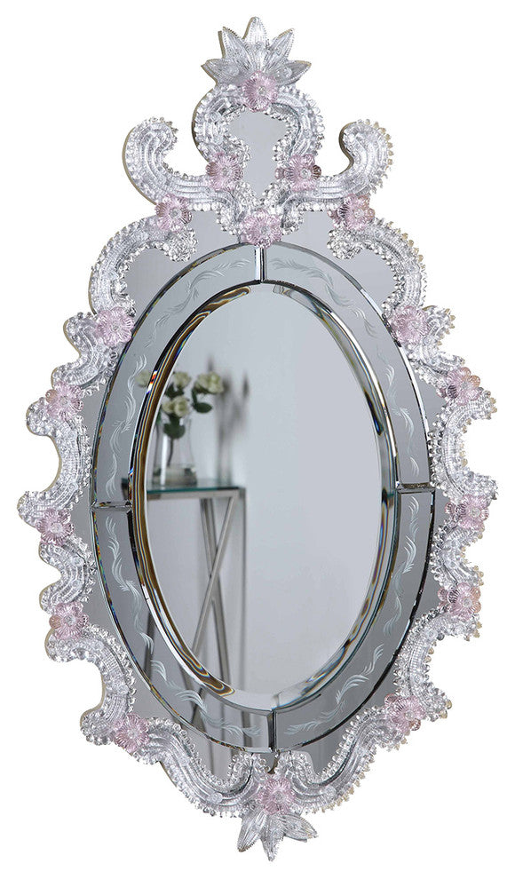 Elegant Lighting Mirror, 22.2"x1.8"x36.2", Gold, Murano Collection