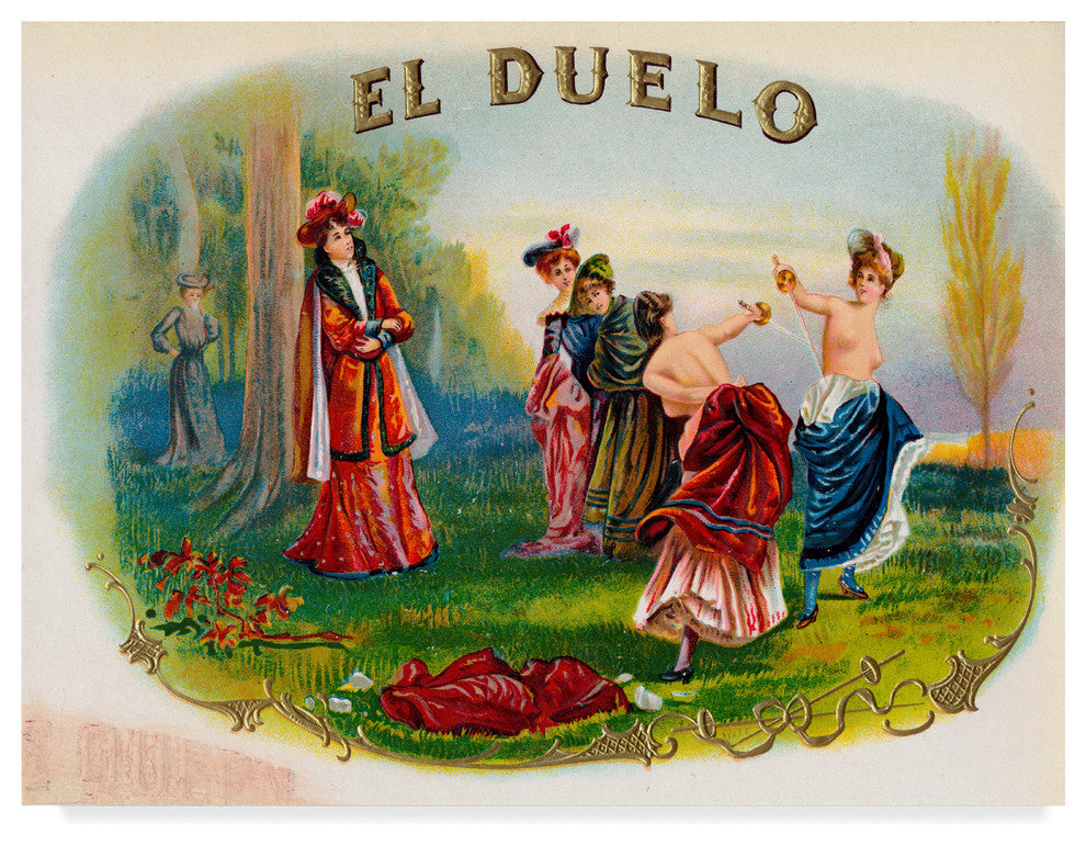 Art Of The Cigar 'El Duelo' Canvas Art