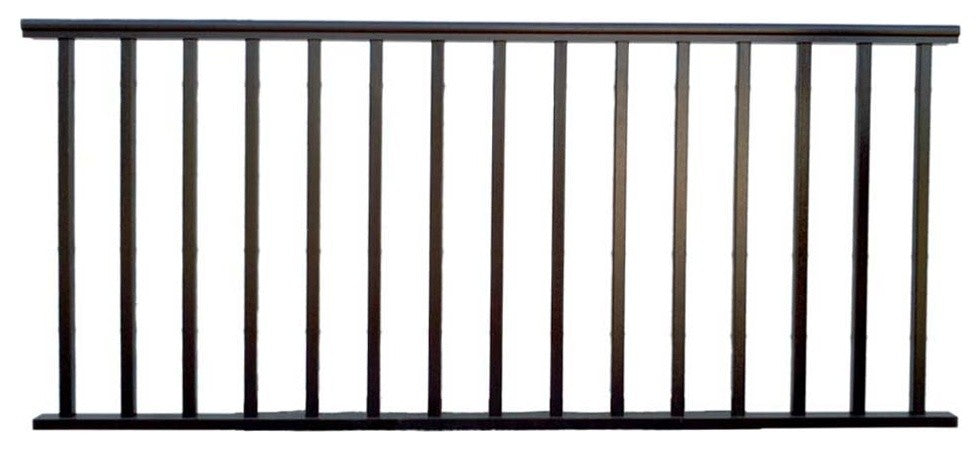 Contractor Deck Railing 6'x36" Aluminum Residential Railing, H Black