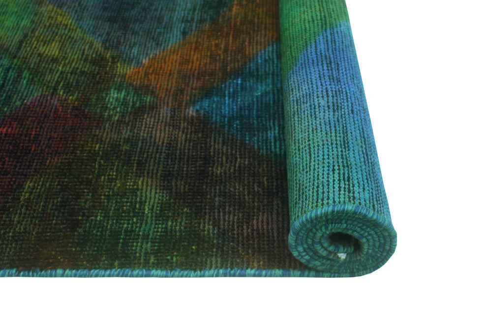 Vintage Rainbow-Dye Martyn Orange/Purple Runner, 3'3 x 6'8