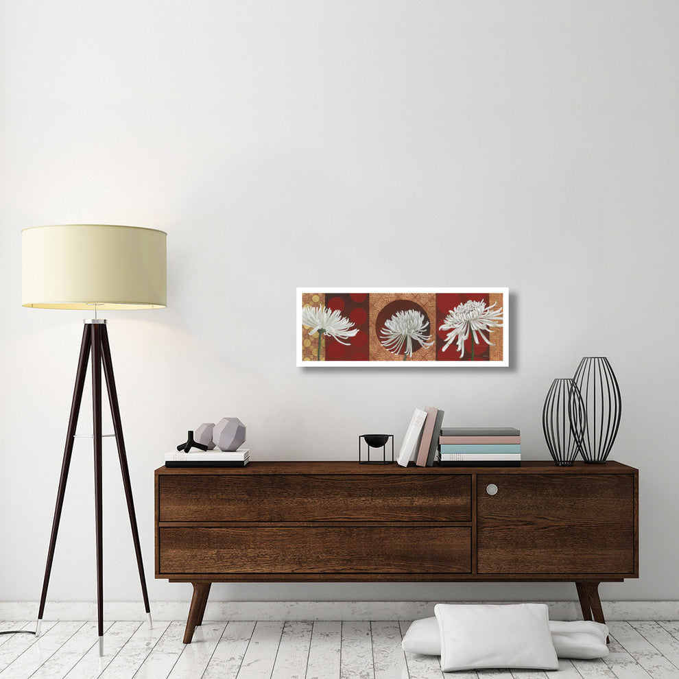 "Morning Chrysanthemums V" Digital Paper Print by Kathrine Lovell, 38"x14"