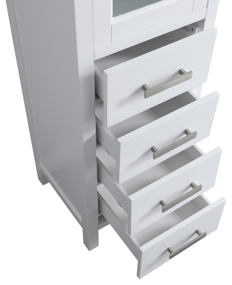 London 66" Linen Cabinet, White
