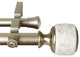 Adalynn 1" Diameter Double Curtain Rod, Gold, 160-240"