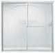 Sterling Deluxe Bathtub Door, Silver with Rain Glass Texture