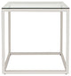 Howard Elliott Square Stainless Steel End Table, Clear
