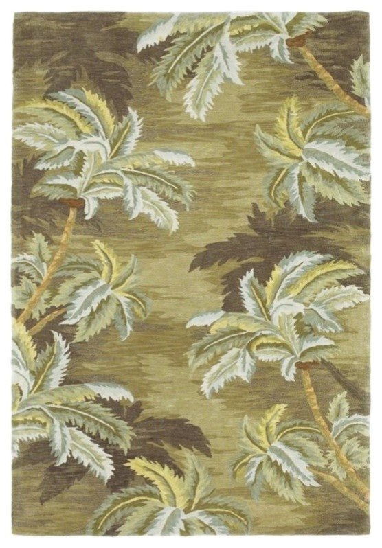 Sparta 3102 Moss Palm Trees Rug, 7'9"x9'6"
