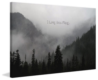 "I Love This Place Text" Painting Print on Wrapped Canvas