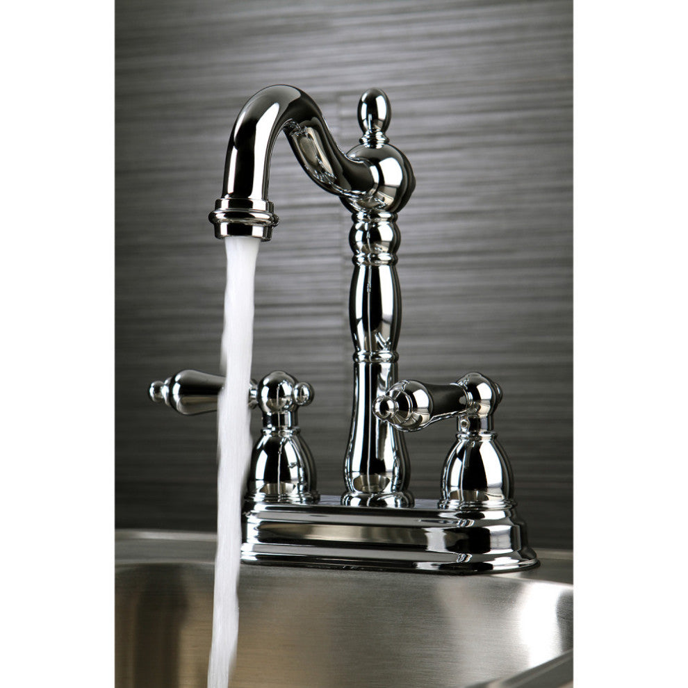Kingston Brass 4" Centerset Bar Faucet, Polished Chrome