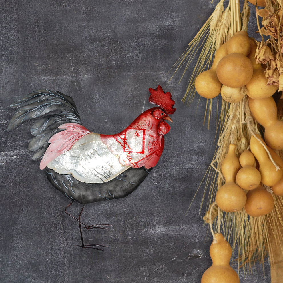 Rooster Wall Decor Red White And Blue