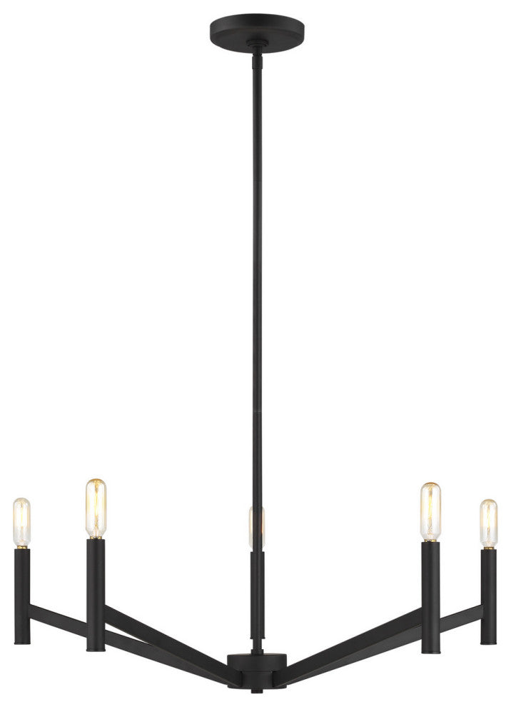 Vector 5-Light Chandelier, Midnight Black