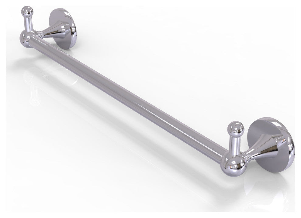 Shadwell 24" Towel Bar with Integrated Hooks, Polished Chrome